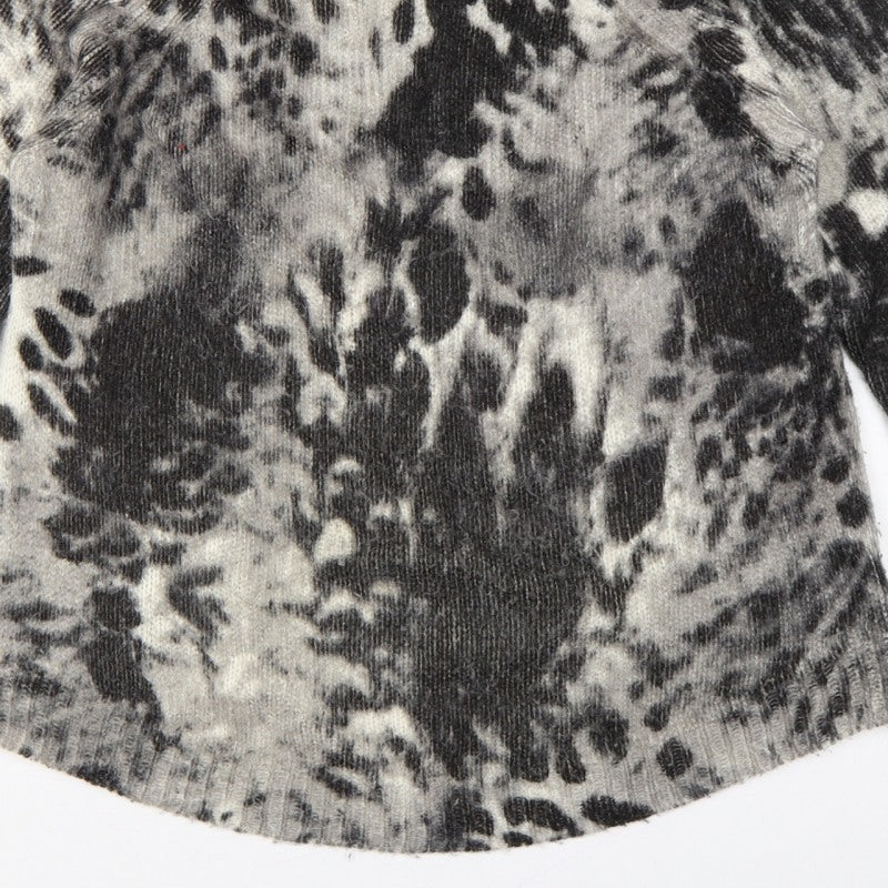 Marks and Spencer Women’s Black Animal Print Knit Jumper UK 12