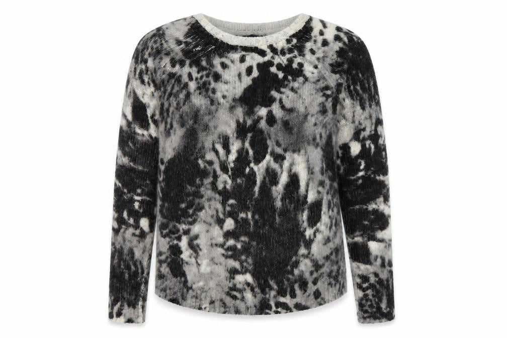 Marks and Spencer Women’s Black Animal Print Knit Jumper UK 12