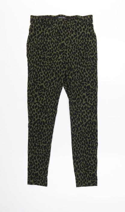 Dorothy Perkins Women's Green UK 12 Leopard Print High Rise Leggings