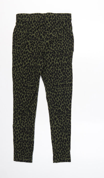 Dorothy Perkins Women's Green UK 12 Leopard Print High Rise Leggings