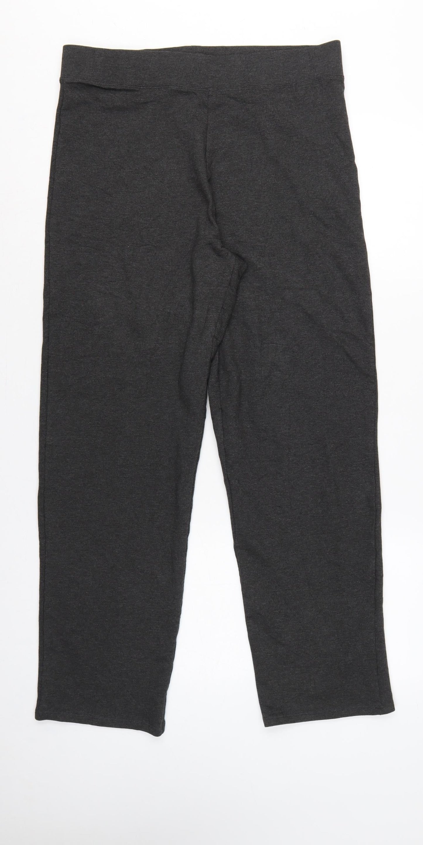 Marks and Spencer Women Grey Size 14 Regular Stretch Jersey Leggings