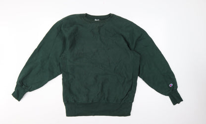 Champion Women’s Green Large Reverse Weave Logo Sweatshirt