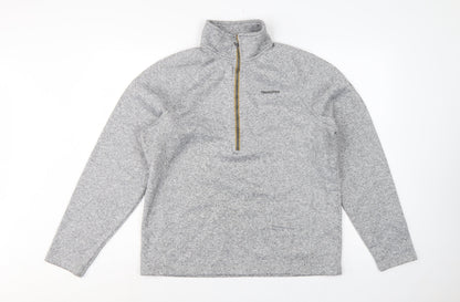 Craghoppers Men Grey L Half Zip Fleece Sweatshirt Outdoor Hiking