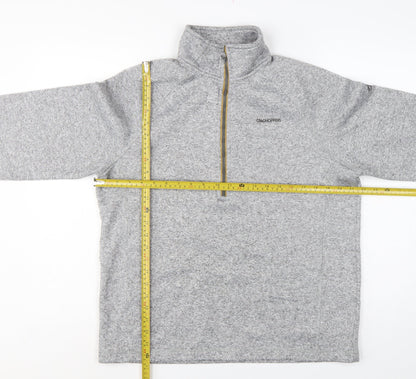 Craghoppers Men Grey L Half Zip Fleece Sweatshirt Outdoor Hiking