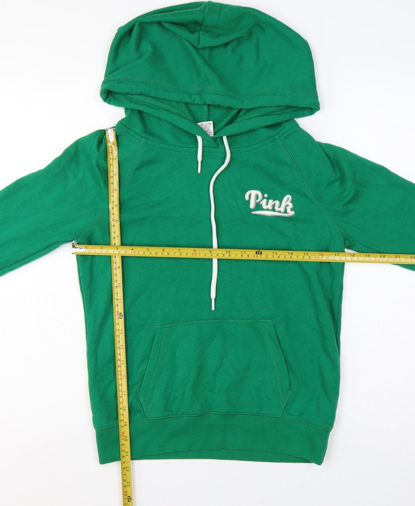 Victoria's Secret PINK Women Green S Pullover Hoodie Logo Fleece