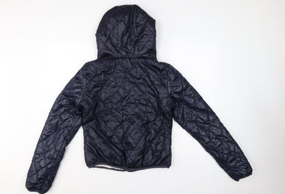 Vero Moda Teens Blue S Quilted Hooded Puffer Jacket