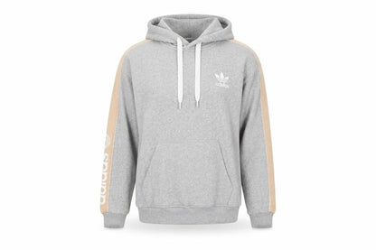 Adidas Women Grey Beige Logo Pullover Hoodie UK 12