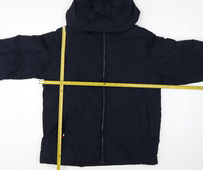 Tommy Hilfiger Men’s Blue M Hooded Down Puffer Jacket Water Resistant