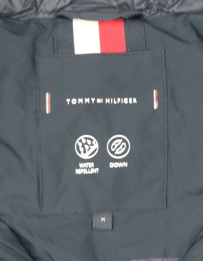 Tommy Hilfiger Men’s Blue M Hooded Down Puffer Jacket Water Resistant