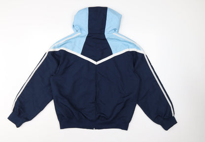 Lonsdale Women Blue UK 18 Hooded Track Jacket Full Zip Colourblock