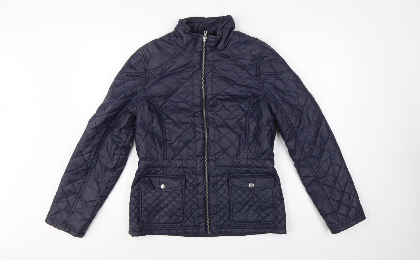 M&S Indigo Women’s Blue UK 10 Quilted Padded Zip Jacket