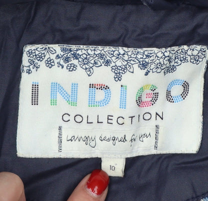 M&S Indigo Women’s Blue UK 10 Quilted Padded Zip Jacket