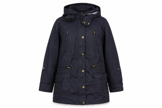 Maine New England Women’s Blue UK 16 Hooded Cotton Parka Coat