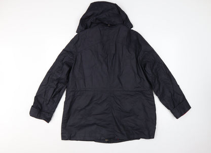 Maine New England Women’s Blue UK 16 Hooded Cotton Parka Coat