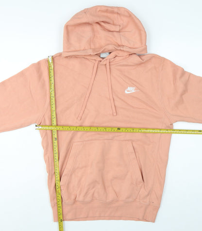 Nike Women Pink XS Pullover Hoodie Logo Kangaroo Pocket Raglan