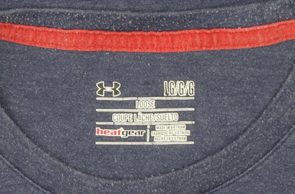 Under Armour Men’s Blue L HeatGear Logo Graphic Sports T-Shirt