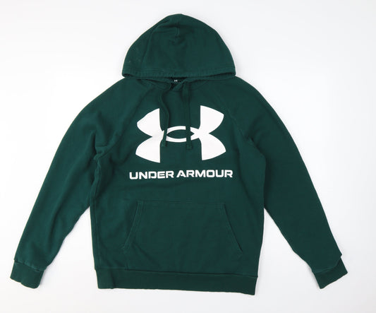 Under Armour Men Green M Pullover Logo Graphic Hoodie