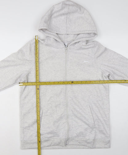 Slazenger Women’s Grey UK 16 Full Zip Hooded Fleece Hoodie