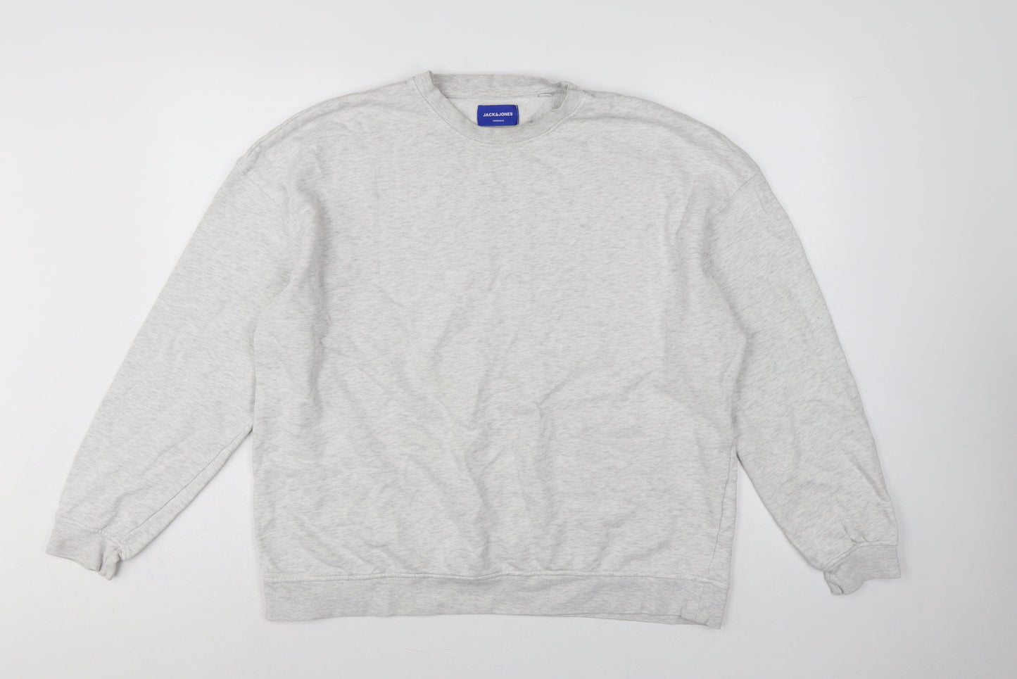 Jack & Jones Men’s Grey 2XL Crew Neck Pullover Sweatshirt