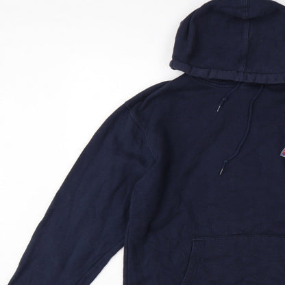 HUF Men’s Blue L Pullover Hoodie Graphic Logo Fleece