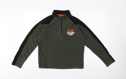 Craghoppers Boys Green 158 Pullover 1/4 Zip Fleece Bear Grylls