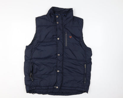 Crew Clothing Co Men’s Navy Large Padded Down Gilet Waistcoat