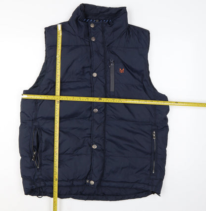 Crew Clothing Co Men’s Navy Large Padded Down Gilet Waistcoat