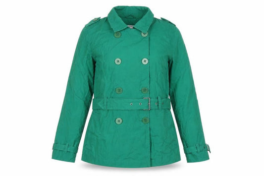 Marks & Spencer Women’s Green UK 14 Belted Cotton Linen Trench Jacket