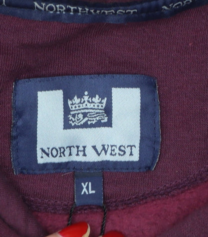 North West Men’s Burgundy XL Pullover Hoodie Drawstring Pocket