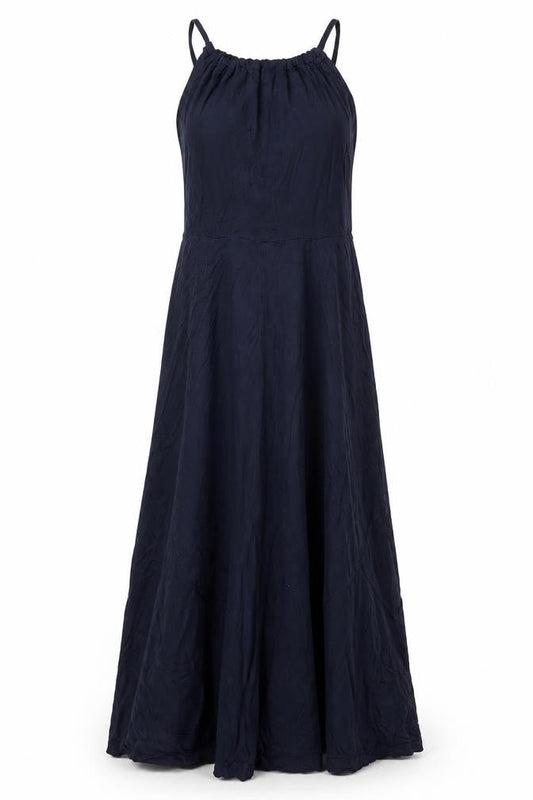Gap Women’s Navy Blue UK 10 Maxi Strappy Smocked Viscose Dress