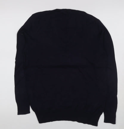 Polo Ralph Lauren Women’s Black XS V-Neck Cotton Knit Jumper