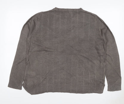 Marks and Spencer Womens Brown Size 16 Cashmere Crew Neck Jumper