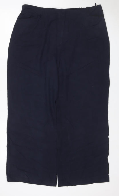 Marks and Spencer Women’s Navy UK 18 Short Wide-Leg Pull-On Trousers