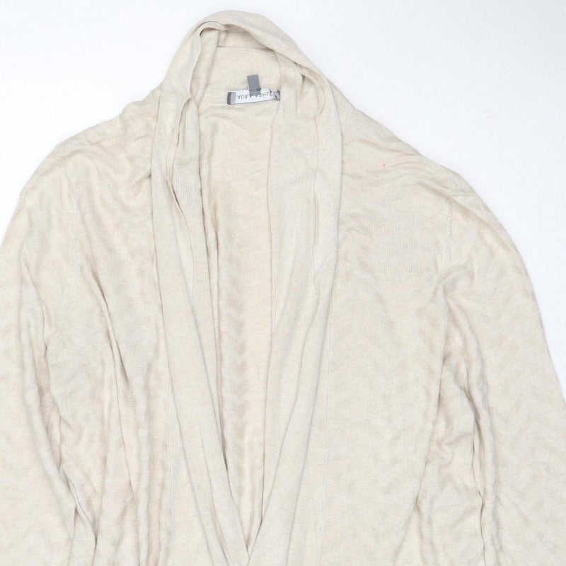 Laura Ashley Women’s Ivory UK 18 Open Knit Cardigan Pockets Long Sleeve