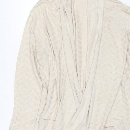 Laura Ashley Women’s Ivory UK 18 Open Knit Cardigan Pockets Long Sleeve
