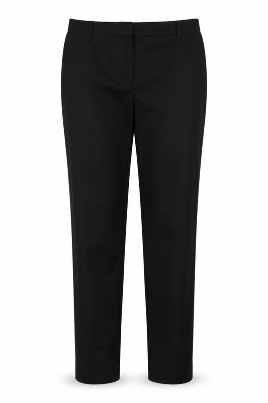 Zara Women Black UK 14 Straight Tailored Viscose Blend Dress Trousers