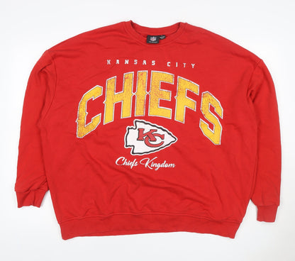 Primark Women’s Red L Kansas City Chiefs NFL Graphic Sweatshirt