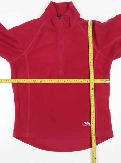 Trespass Women’s Red Small Fleece 1/4 Zip Outdoor Sweatshirt