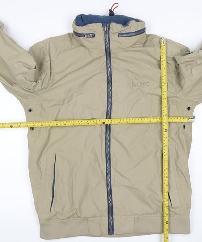 Regatta Men’s Beige L Isotex Hooded Windbreaker Jacket Full Zip