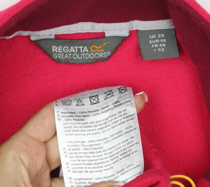 Regatta Women’s Pink Fleece Jacket UK 20 Full Zip Outdoor
