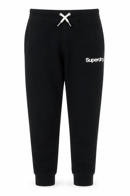 Superdry Men’s Black M Logo Fleece Jogger Sweatpants Drawstring