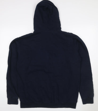 Stars & Stripes Men’s Blue XL Pullover Hoodie Cartoon Wrestling Graphic