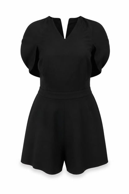 SISPO Women’s Black UK 8 Wide-Leg Ruffle Strap Jumpsuit