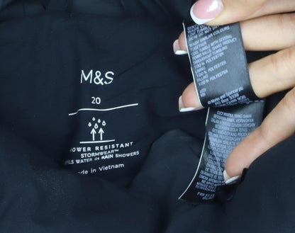 Marks and Spencer Women’s Black UK 20 Long Hooded Puffer Jacket