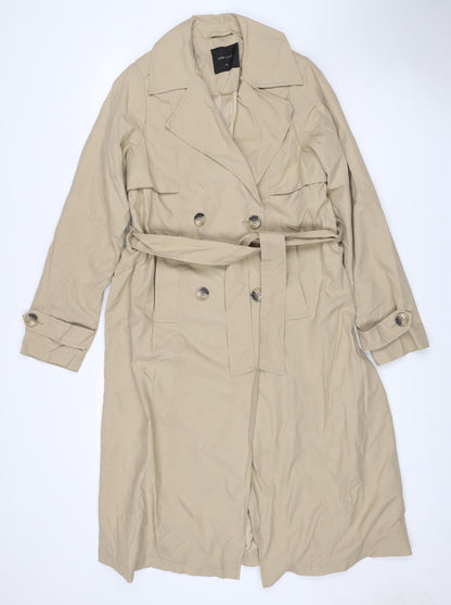 LCW Vision Women’s Beige UK 6 Long Belted Trench Coat