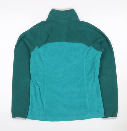 Craghoppers Womens Green Colourblock Fleece 1/2 Zip Sweatshirt UK 10