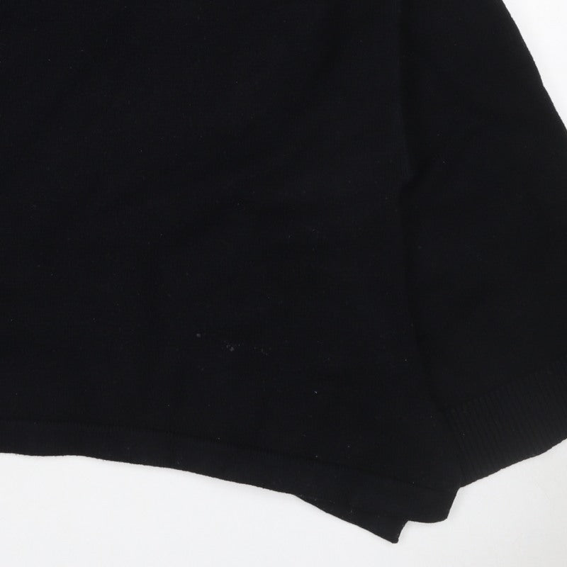 ASOS Edition Women Black S Relaxed Crew Neck 3/4 Sleeve Knit Jumper