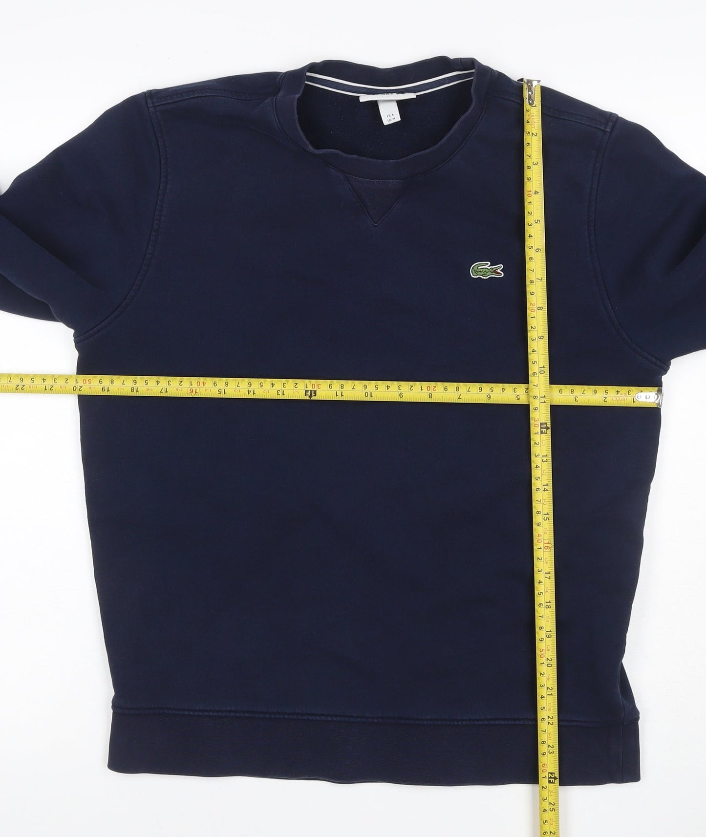 Lacoste Sport Women's Blue UK 12 Crew Neck Logo Pullover Sweatshirt