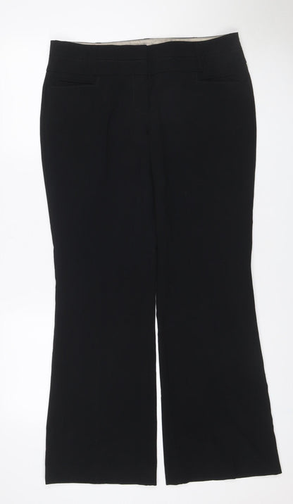 New Look Women’s Black Size 12 Wide-Leg Tailored Dress Trousers