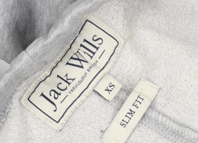 Jack Wills Men’s Grey XS Slim Fit Fleece Joggers Drawstring Pockets